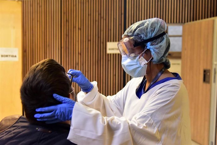 Realización de test en el Recinto Modernista del Hospital de Sant Pau de Barcelona (Archivo)