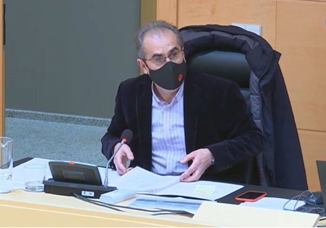 Luis Briones, en su intervención crítica sobre los presupuestos de la Consejería de Presidencia.