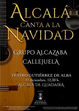 Alcalá canta la navidad es uno de los carteles programados por el Ayuntamiento de Alcalá de Guadaíra (Sevilla).