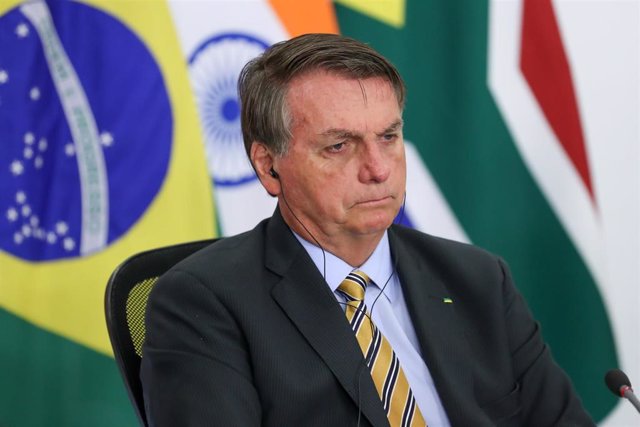 El presidente de Brasil, Jair Bolsonaro, durante el último encuentro de los BRICS, los países de las economías emergentes.