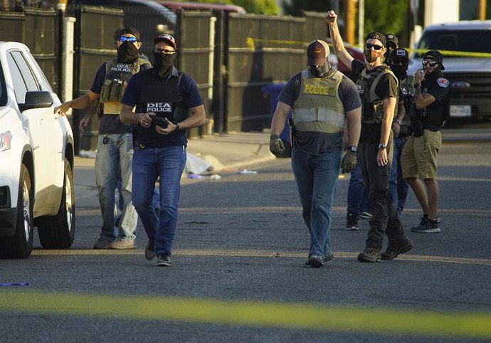 Agentes de la DEA en una operación en Alburquerque, Nuevo México.