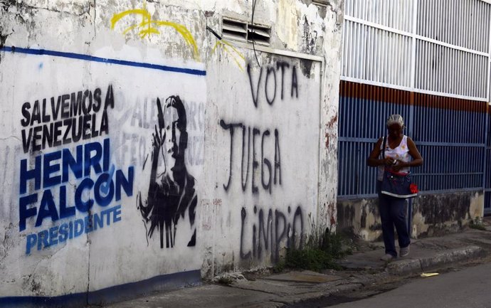 Mural en favor de la candidatura de Henri Falcón a la Presidencia de Venezuela durante las elecciones de 2018.