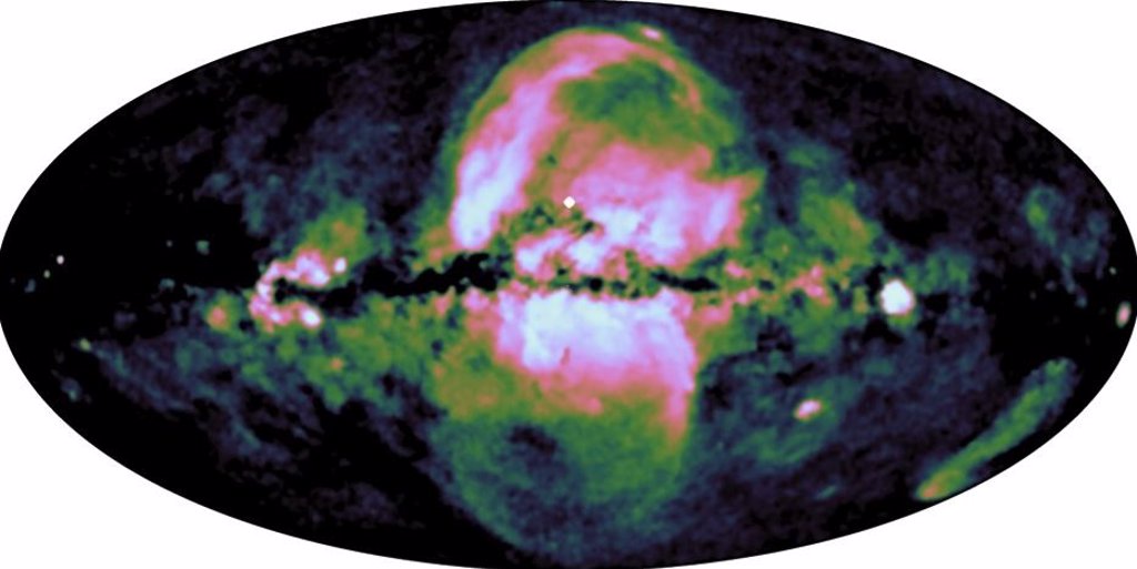 A huge spherical structure resides under the plane of the Milky Way