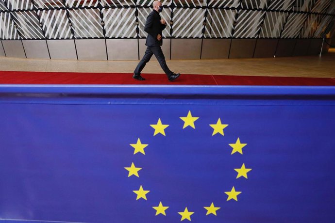 El presidente del Consejo Europeo, Charles Michel, a su llegada a la cumbre