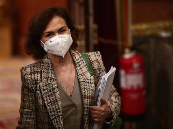 La vicepresidenta primera del Gobierno, Carmen Calvo, en una imagen de archivo.