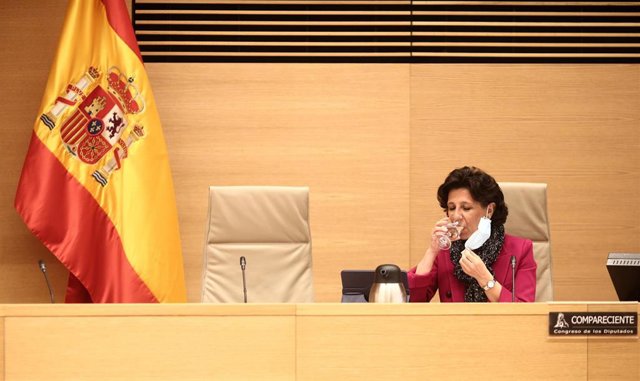 La presidenta del Tribunal de Cuentas, María José de la Fuente, ante  la Comisión Mixta