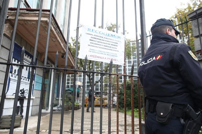 Actuación de la Policía en un edificio okupado en Madrid en 2016