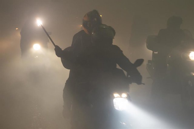 37ª Edición de Pingüinos, concentración motorista invernal internacional y desfile de antorchas en Valladolid a 11 de enero de 2020