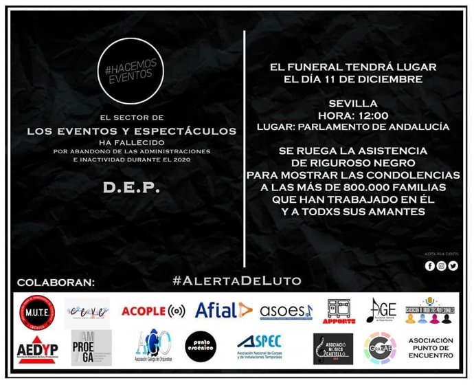 El sector de eventos y espectáculos anuncia nuevas movilizaciones el próximo 11 de diciembre