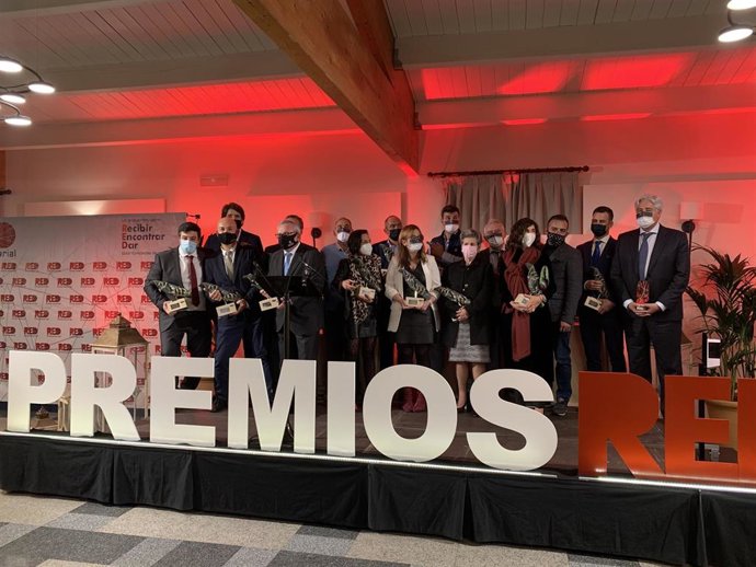 Premiados en la III Gala Red Empresarial de Cáceres que se celebró anoche en la capital cacereña