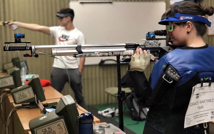 Paul Grande en un entrenamiento