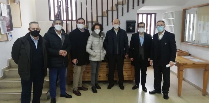 Parlamentarios del PP de Valladolid en el Centro Penitenciario provincial.