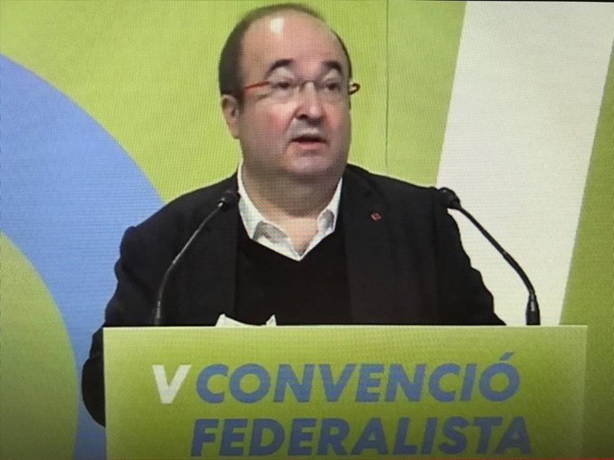 El primer secretario del PSC, Miquel Iceta, en la V Convención Federalista de la Fundació Rafael Campalans.