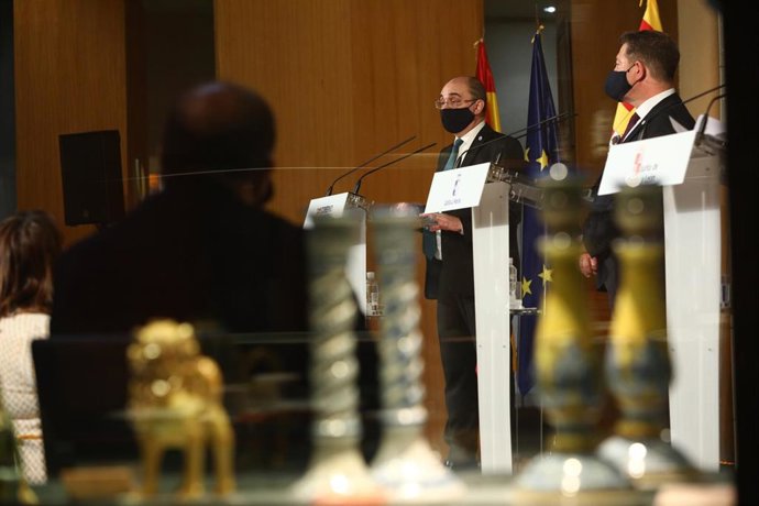 El presidente del Gobierno de Aragón, Javier Lambán, en Talavera de la Reina.