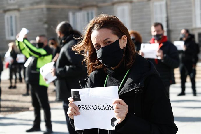 Movilizació convocada por el movimiento Alerta Roja en Madrid