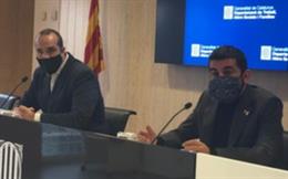 El conseller Chakir el Homrani, en la presentación del documento de bases para una ley de economía social y solidaria