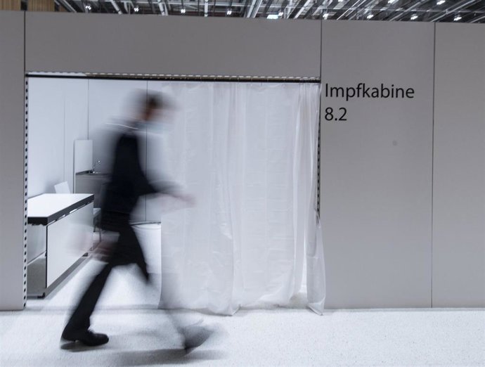 Centro de vacunación en Wiesbaden