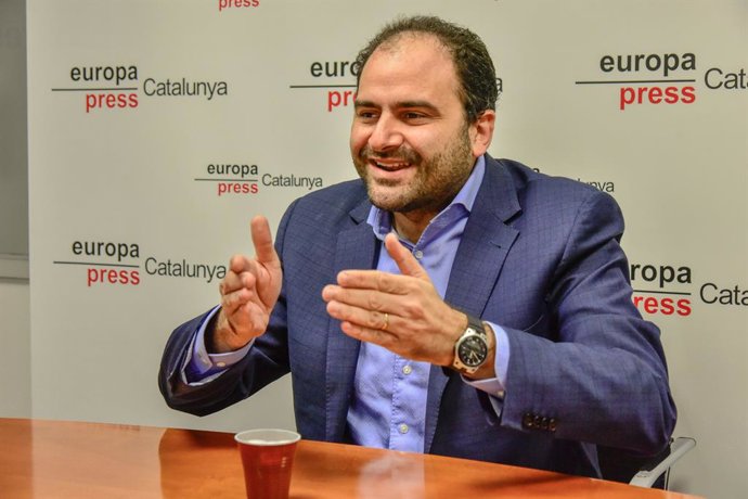 El president de SCC, Fernando Sánchez Costa, durant l'entrevista