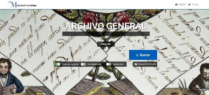 Buscador del Archivo General de la Diputación de Málaga