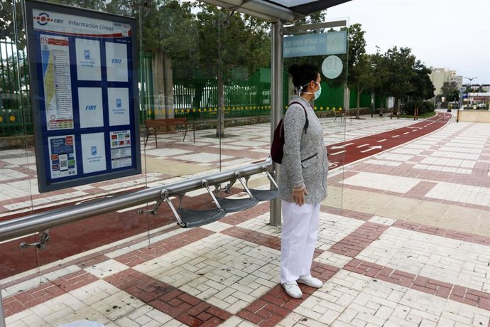 Parada del servicio de autobuses EMT