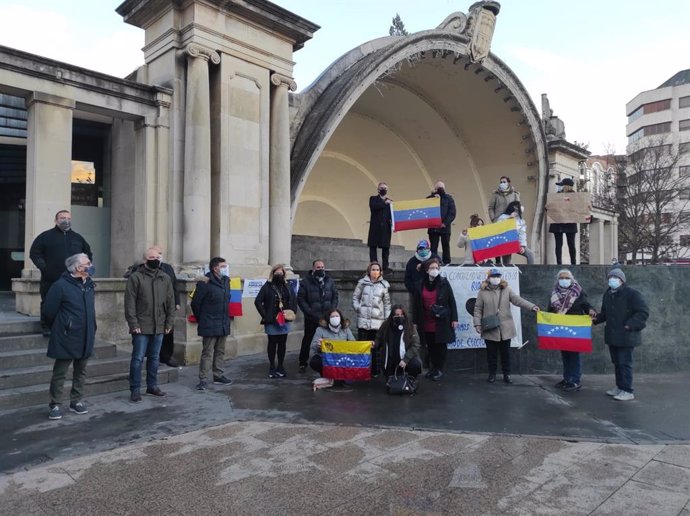 Cuca Gamarra en un acto de la comunidad venezolana en La Rioja