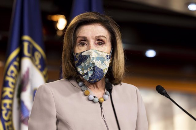 10 December 2020, US, Washington: US House Speaker Nancy Pelosi speaks during her weekly press conference at the United States Capitol. Photo: Michael Brochstein/ZUMA Wire/dpa