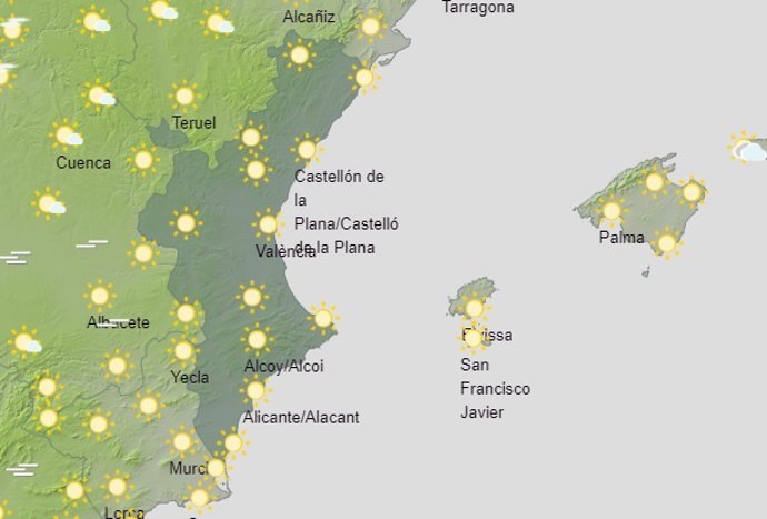 Predicción para este domingo, 13 de diciembre