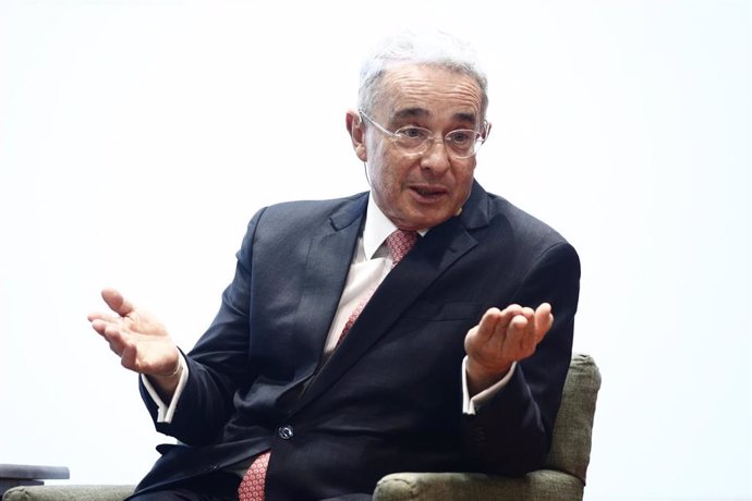El expresidente de Colombia Álvaro Uribe en una visita a España