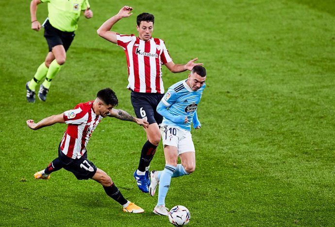 Iago Aspas of Real Club Celta de Vigo during the Spanish league, La Liga Santander, football match played between Athletic Club and Real Club Celta de Vigo at San Mames stadium on December 04, 2020 in Bilbao, Spain.