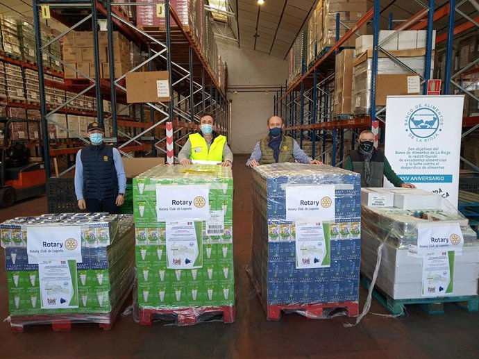 Rotary Club de Logroño entrega al Banco de Alimentos de La Rioja 2.592 kilos de alimentos