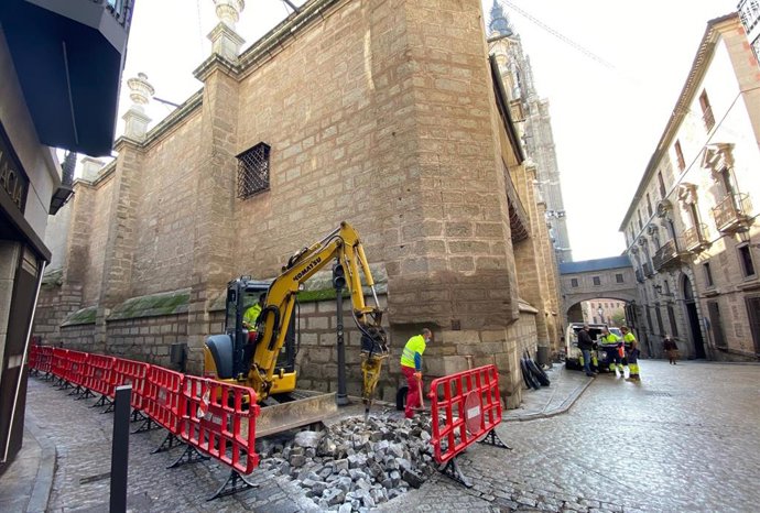 Obras en la calle Comercio.
