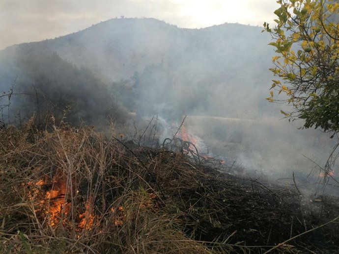 Imagen facilitada por la Unidad de Defensa contra los Incendios Forestales