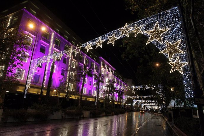 Decoración de Navidad en Atenas