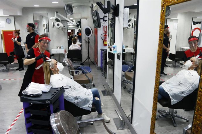 Interior de una peluquería 