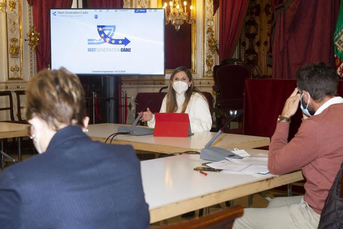 Irene García en reunión preparatoria para la presentación de los proyectos a los fondos Next Generation