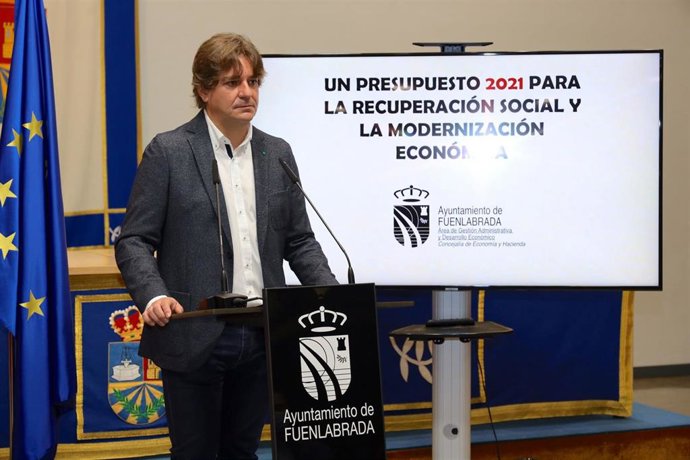 El alcalde de Fuenlabrada, Javier Ayala, presenta los Presupuestos municipales para 2021