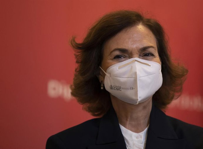 La vicepresidenta primera del Gobierno, ministra de la Presidencia, Relaciones con las Cortes y Memoria Democrática, Carmen Calvo.