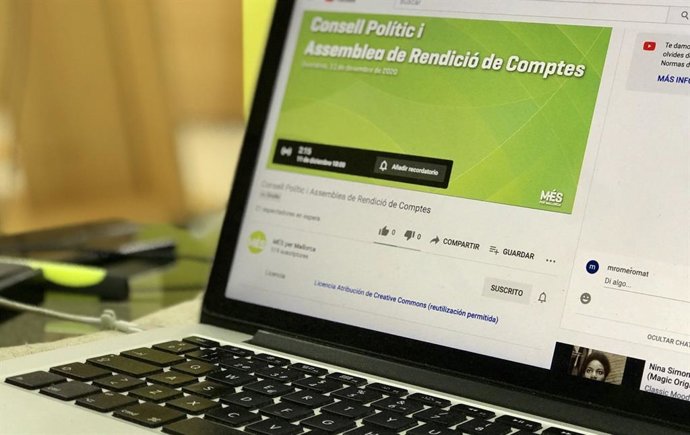 Asamblea de Dación de Cuentas de la formación ecosoberanista, celebrada este año de manera virtual.