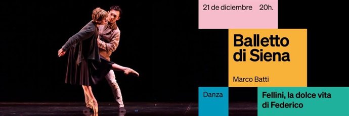 Cartel anunciador del espéctaculo que albergará el Teatro de la Maestranza el 21 de diciembre, el Balletto di Siena.