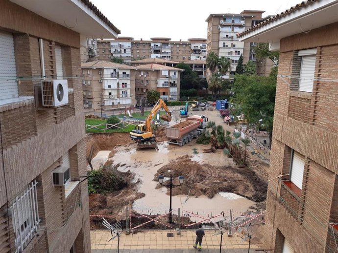 Imagen cedida por los vecinos de la zona de las obras