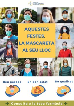 Cartel de la campaña 'La mascarilla en su sitio'