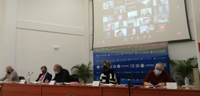 El conseller Martí March en el pleno del Consell Social de la Lengua Catalana