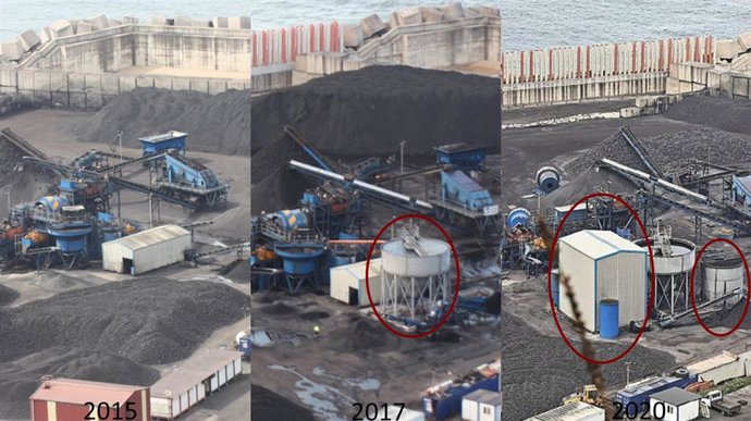 Planta en la explanada de Aboño