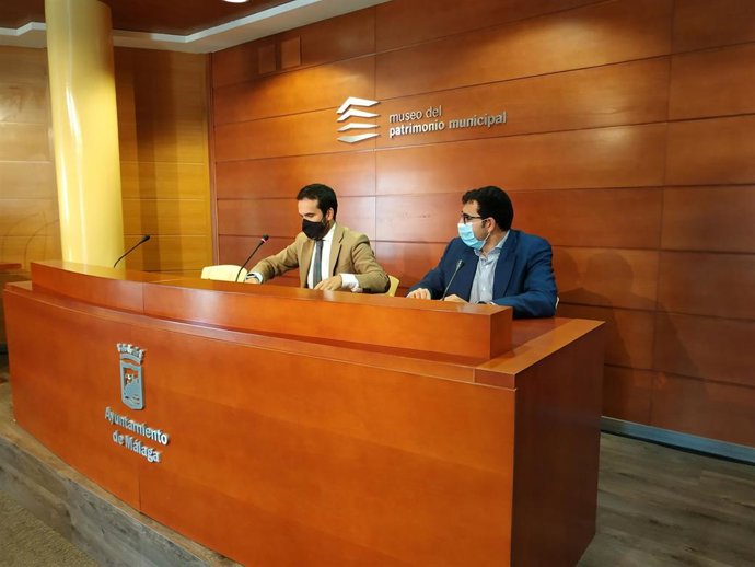 Jacobo Florido, concejal de Recursos Humanos y Calidad del Ayuntamiento de Málaga, en rueda de prensa