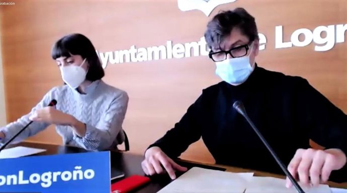 Los concejales del PP Antonio Ruiz Lasanta y Patricia Lapeña.