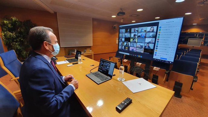 Pleno telemático de la Diputación de Zaragoza.