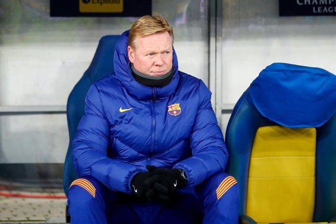 Coach Ronald Koeman of FC Barcelona during the UEFA Champions League, Group G football match between Dynamo Kyiv and FC Barcelona on November 24, 2020 at NSK Olimpiyskiy stadium in Kyiv, Ukraine - Photo Andrey Lukatsky / Orange Pictures / DPPI