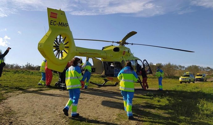 Helicóptero sanitario de Emergencias 112.