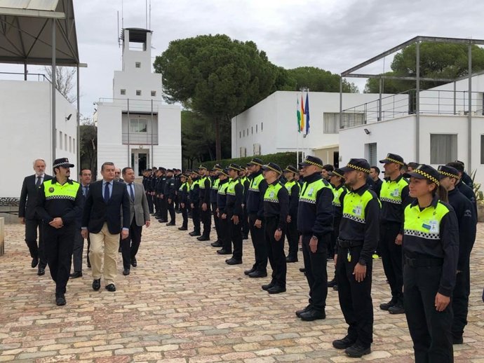 El viceconsejero de la Presidencia, Antonio Sanz, este lunes en la inauguración del curso de Inspectores y Subinspecctores de la Polícia Local en la sede de la Escuela de Seguridad Pública de Andalucía (ESPA), en una imagen de archivo