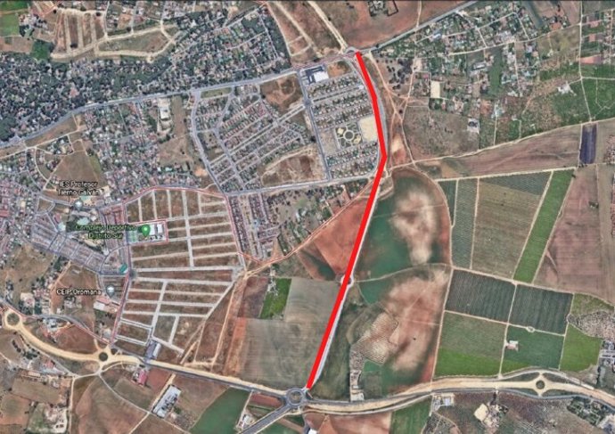 Trazado Ronda Sur de Alcalá de Guadaíra (Sevilla).